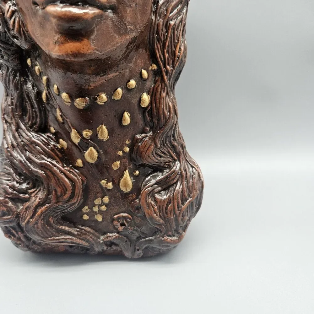 Vtg ‘79 Jason Christoble Matchless Grove Candle Holder Clay Sculpture Warlock